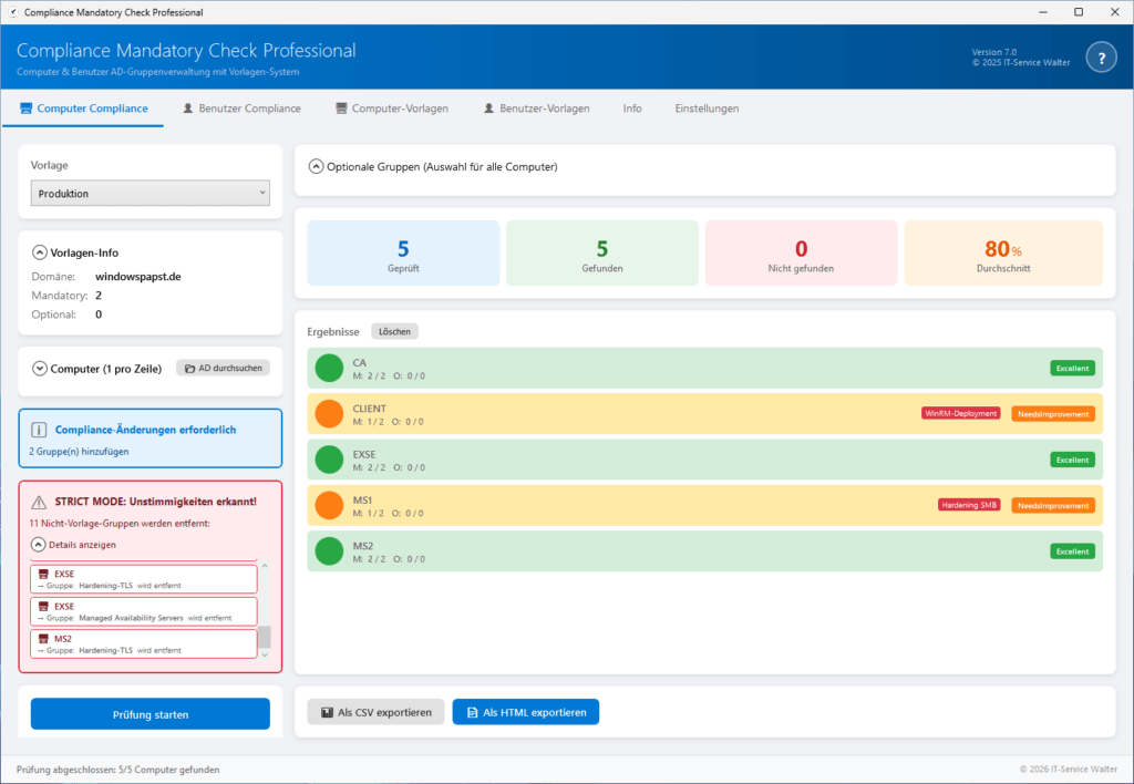 Compliance Mandatory Check Professional