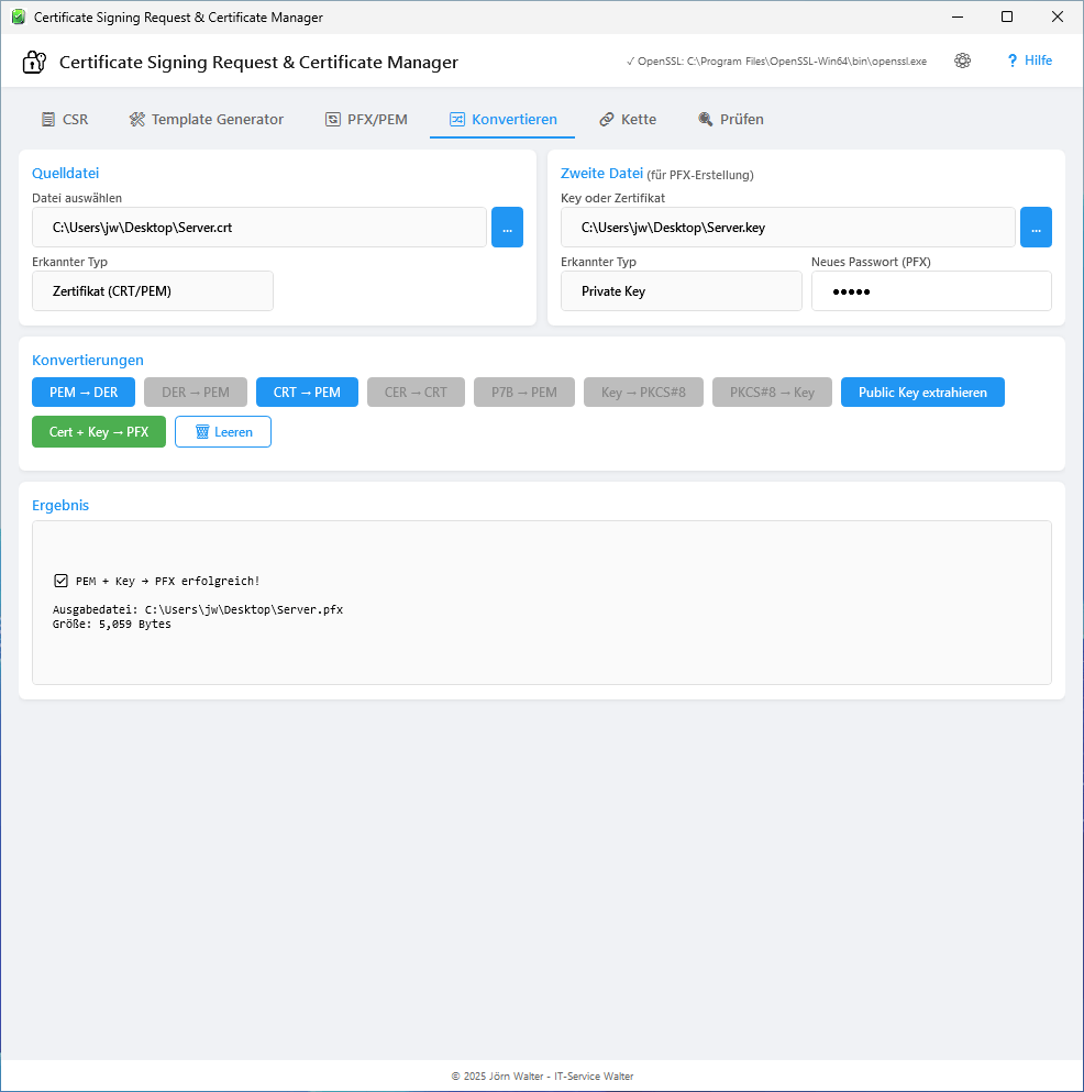Convert all Certificates