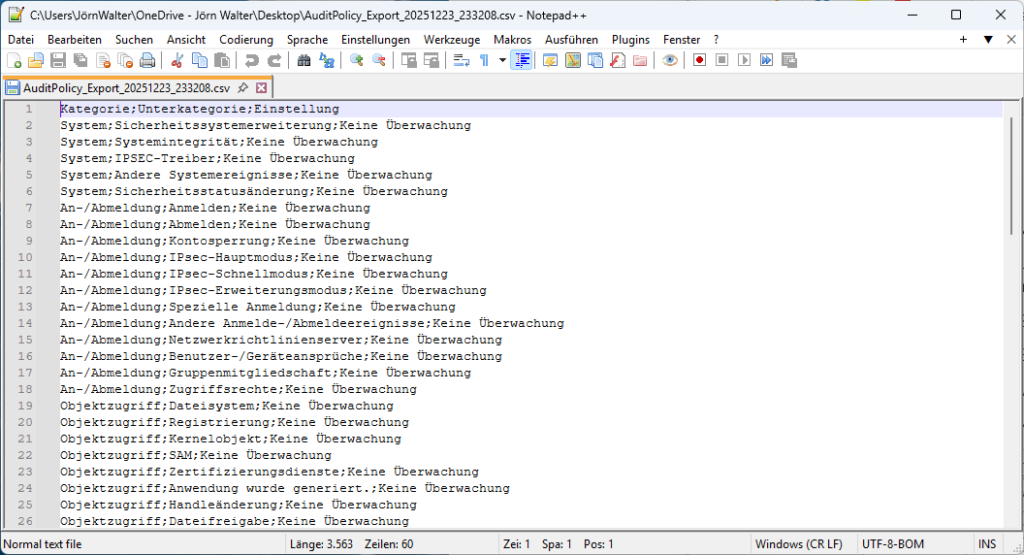 Import Export-Funktionalität