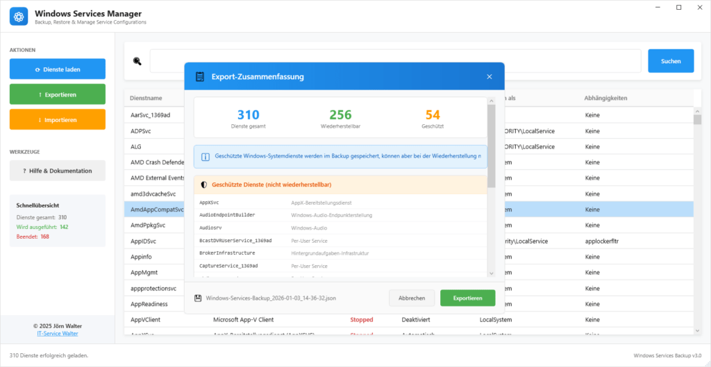 Backup and Restore Windows Services Backup and Restore Windows Services