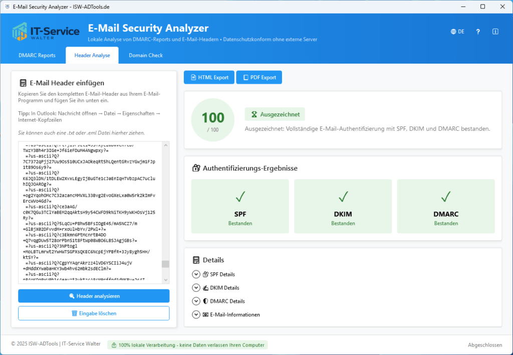 E-Mail Header Analyse