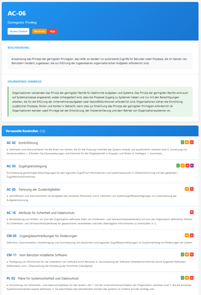Export mit verwandten Kontrollen Export mit verwandten Kontrollen