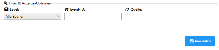 Filter und Anzeigeoptionen