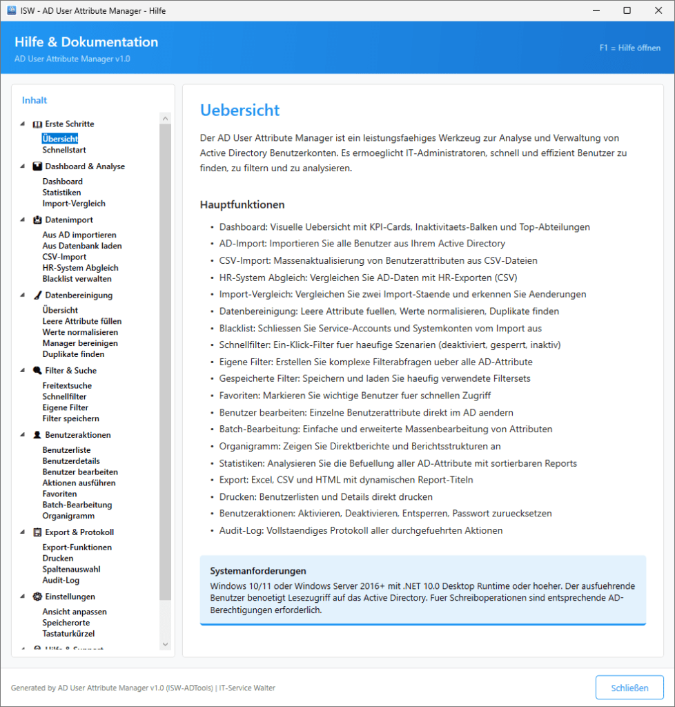 Integriertes Hilfesystem