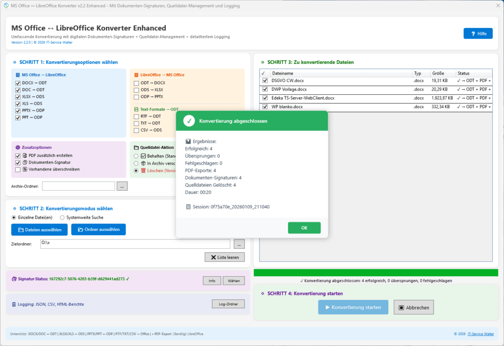 MS Office ↔ LibreOffice Konverter MS Office ↔ LibreOffice Konverter