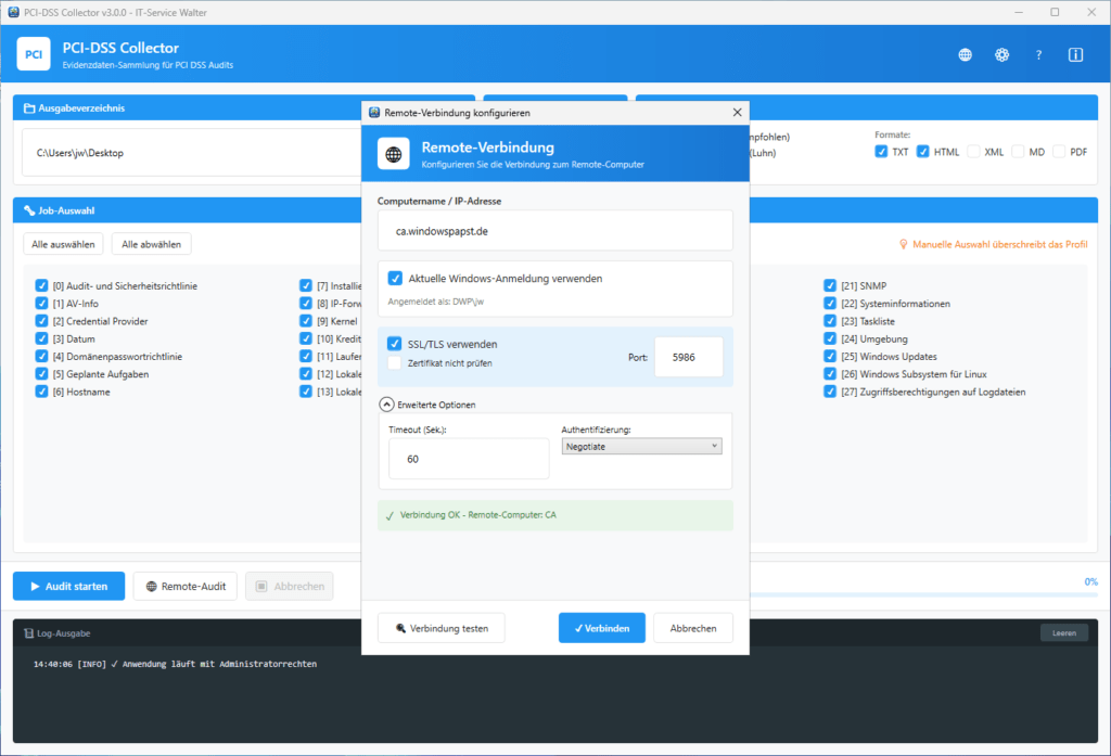 PCI-DSS Collector Remote