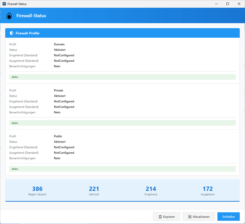 Remote Firewall Status