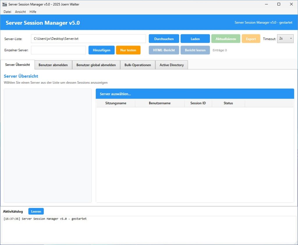 Server Session Manager