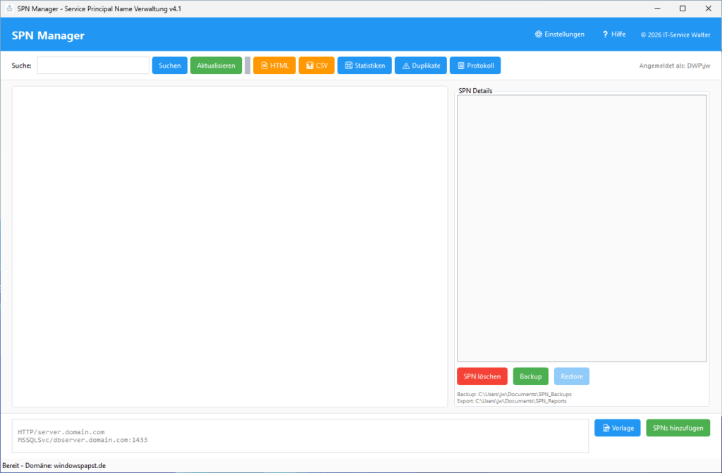 SPN Manager SPN Manager