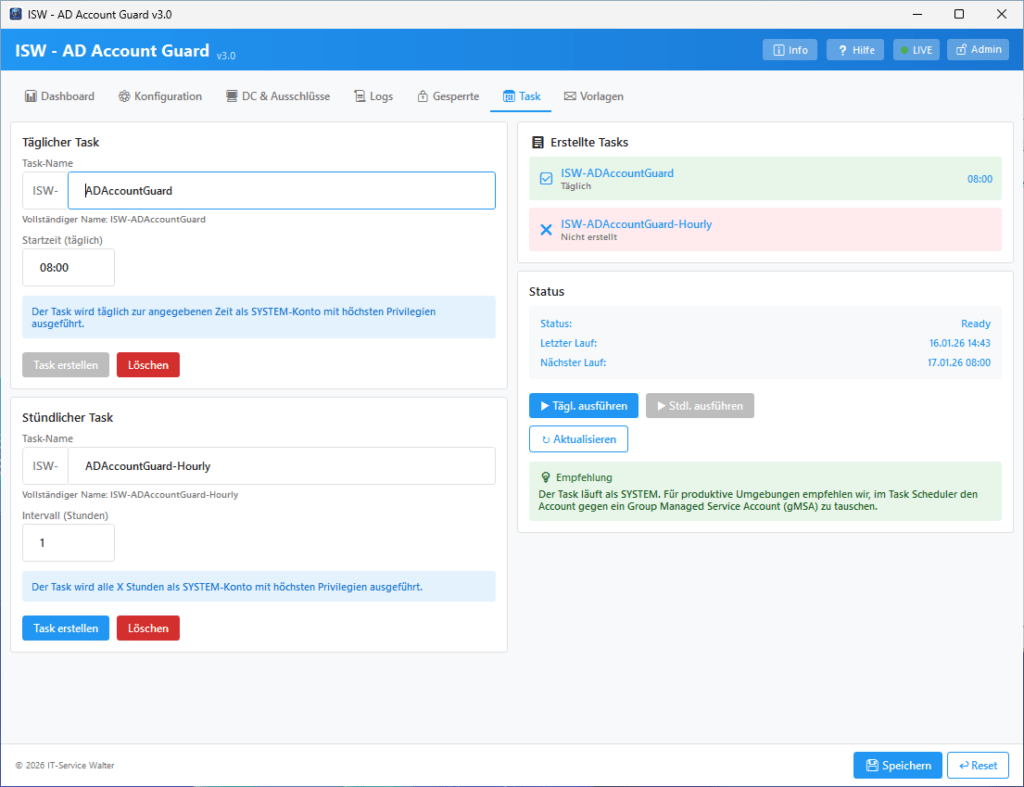 Task-Scheduler Integration