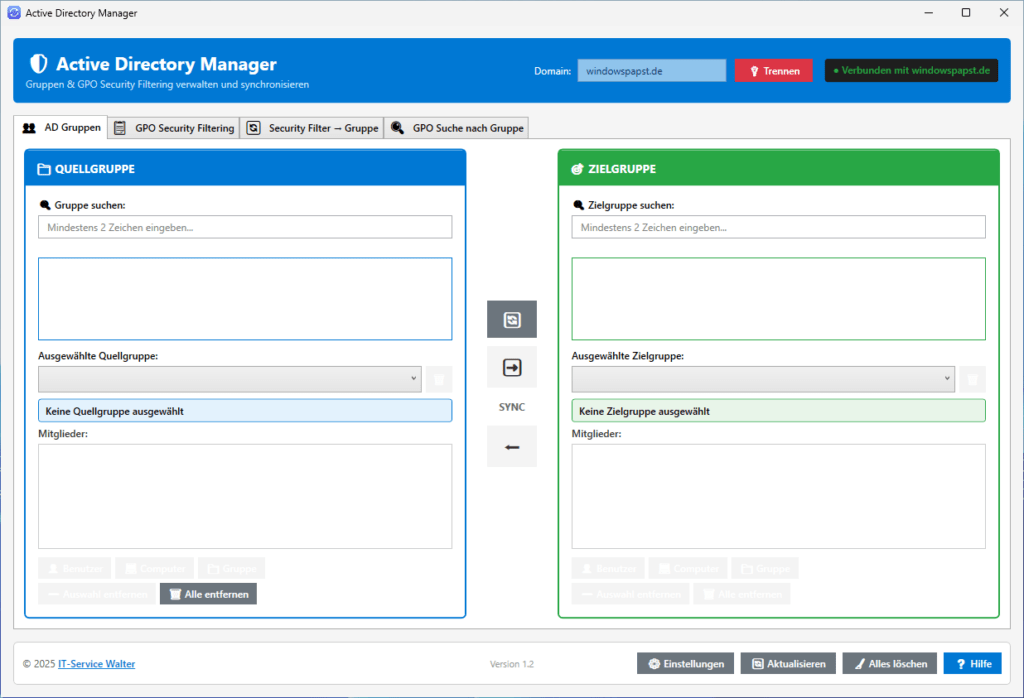 mit der Domäne verbinden