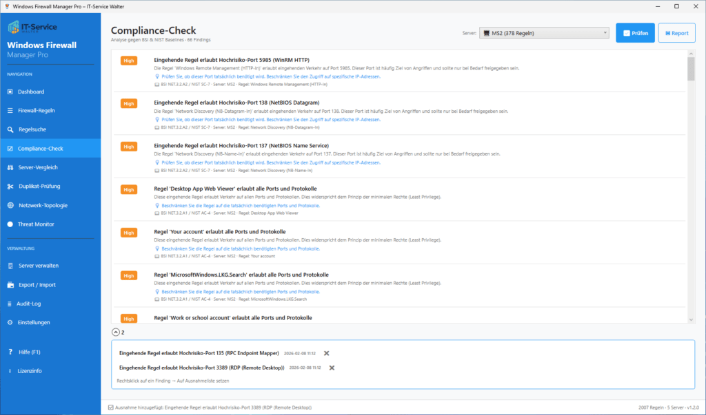 Firewall Rules Compliance Check