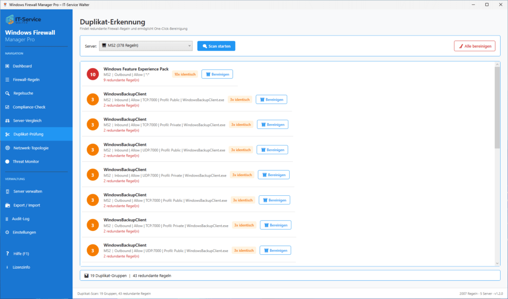 Firewall Rules Duplicates