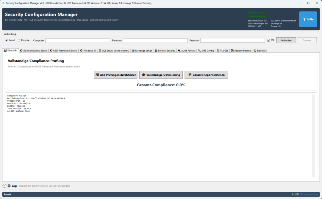 Security Configuration Manager 7.2