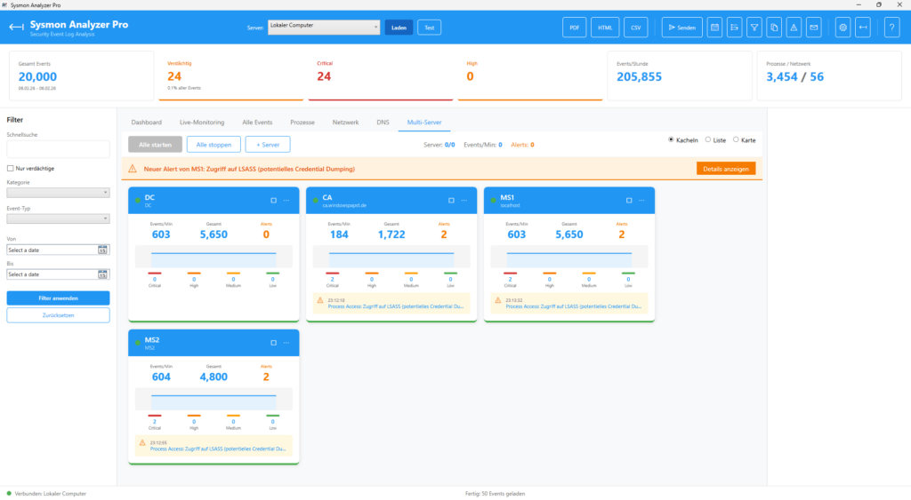 Sysmon Multi-Server Monitoring Sysmon Multi-Server Monitoring
