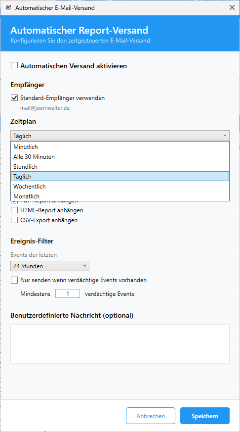 Zeitgesteuerte Reports Zeitgesteuerte Reports