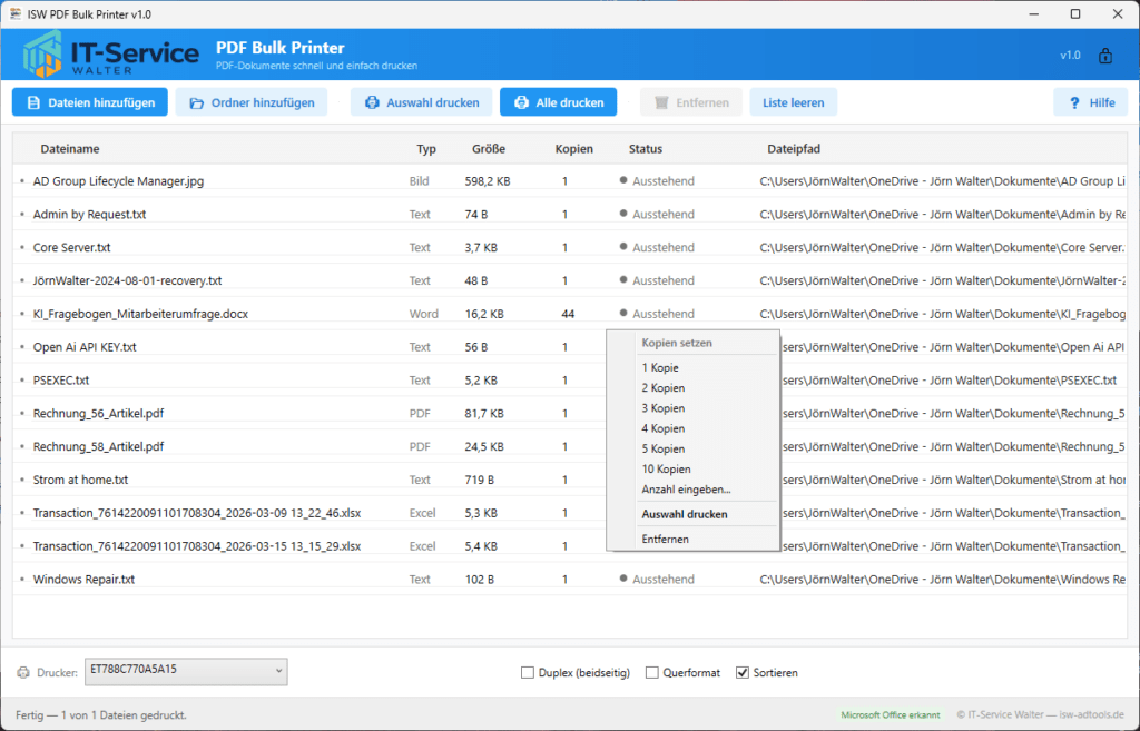 ISW PDF Bulk Printer ISW PDF Bulk Printer
