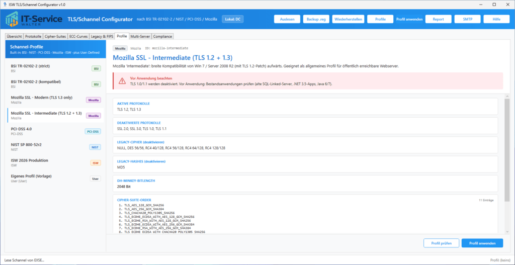 TLS Schannel Profile