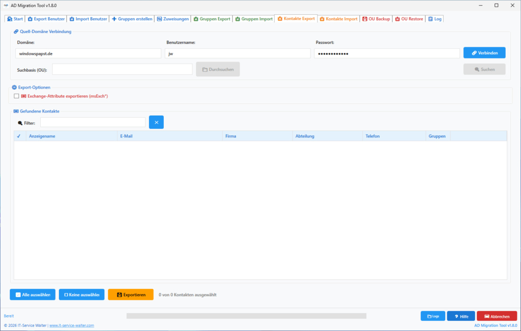 Kontakte Export Kontakte Export