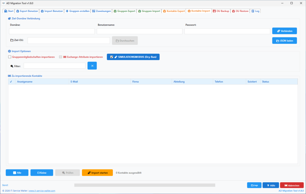 Kontakte Import Kontakte Import
