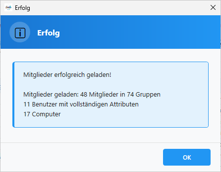 Mitglieder erfolgreich migriert Mitglieder erfolgreich migriert